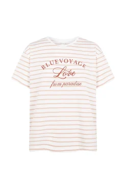 Camiseta raya estampada