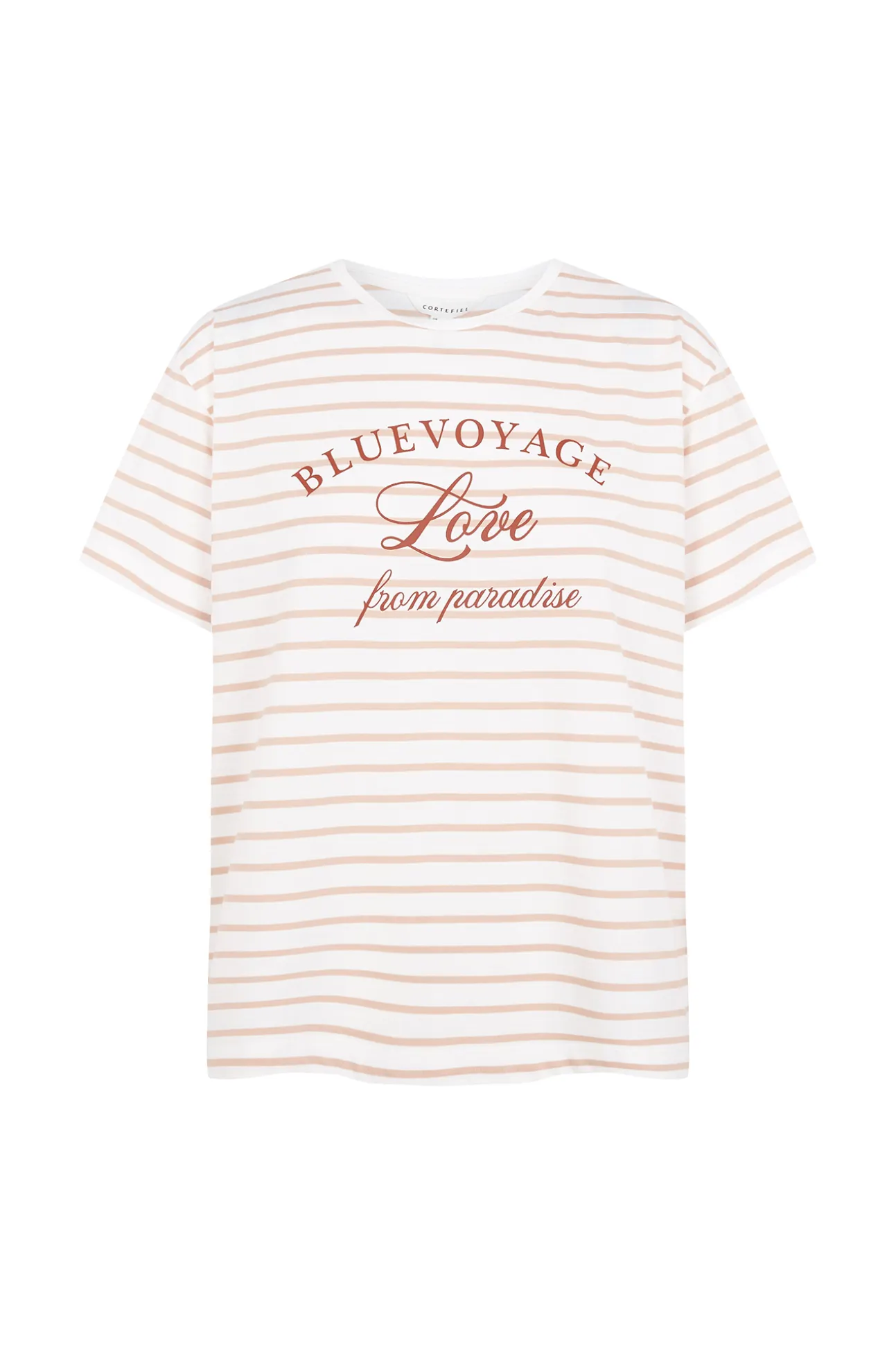 Camiseta raya estampada