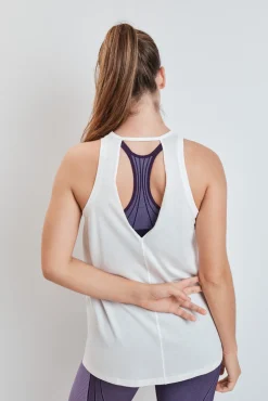 Camiseta sin mangas algodón blanco