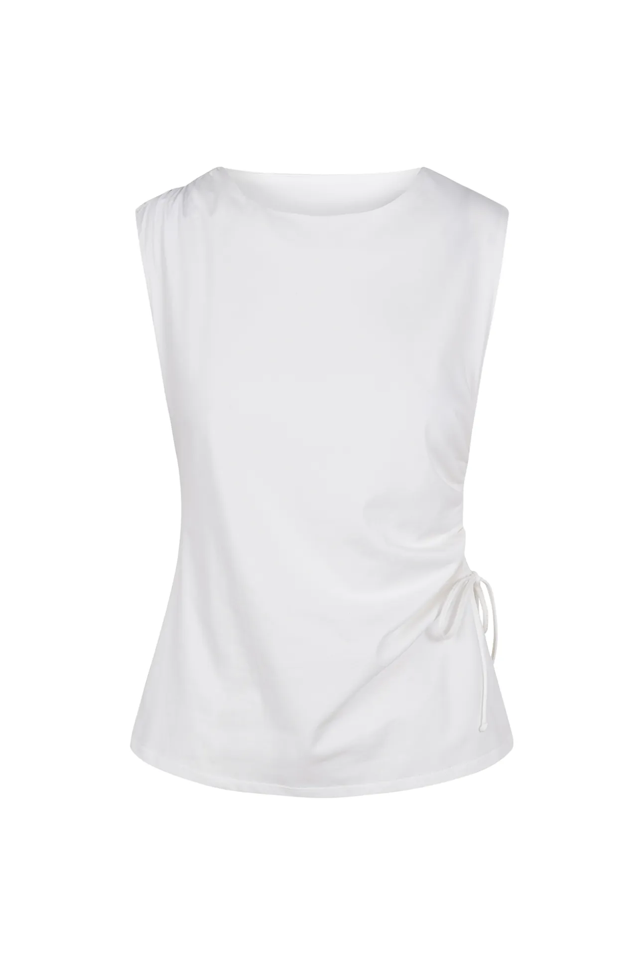 Camiseta sin mangas detalle frunce cordón