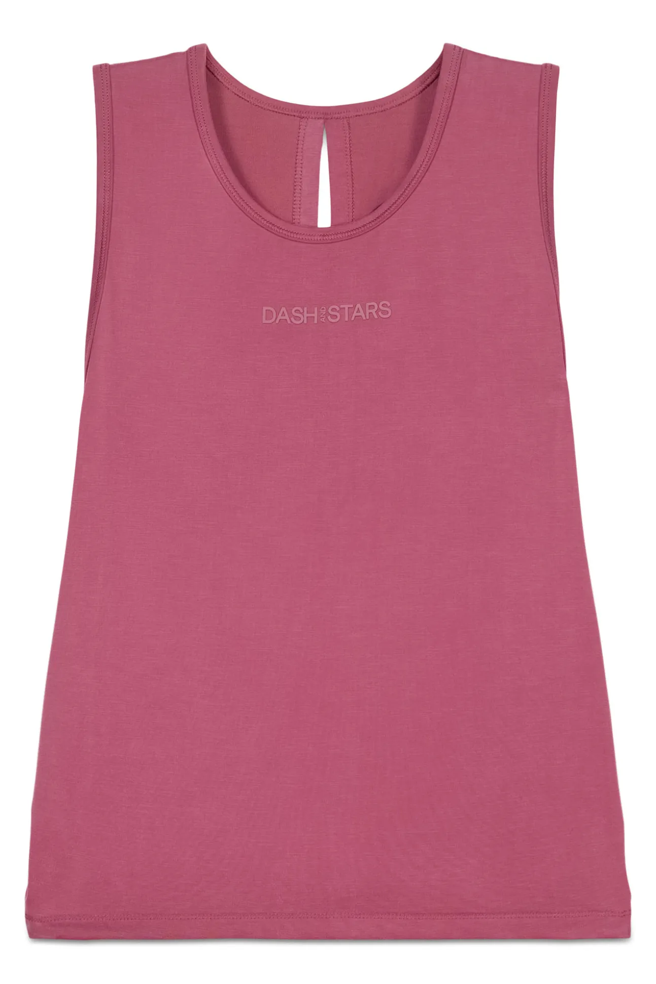 Camiseta sin mangas tacto suave granate