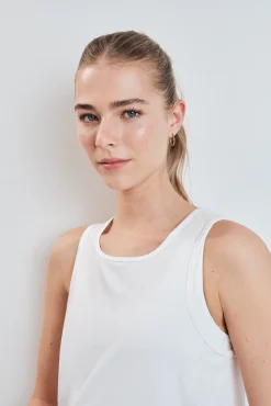 Camiseta técnica halter sin mangas blanca