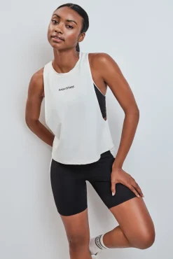 Camiseta técnica sin mangas blanco
