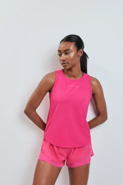Camiseta técnica sin mangas rosa