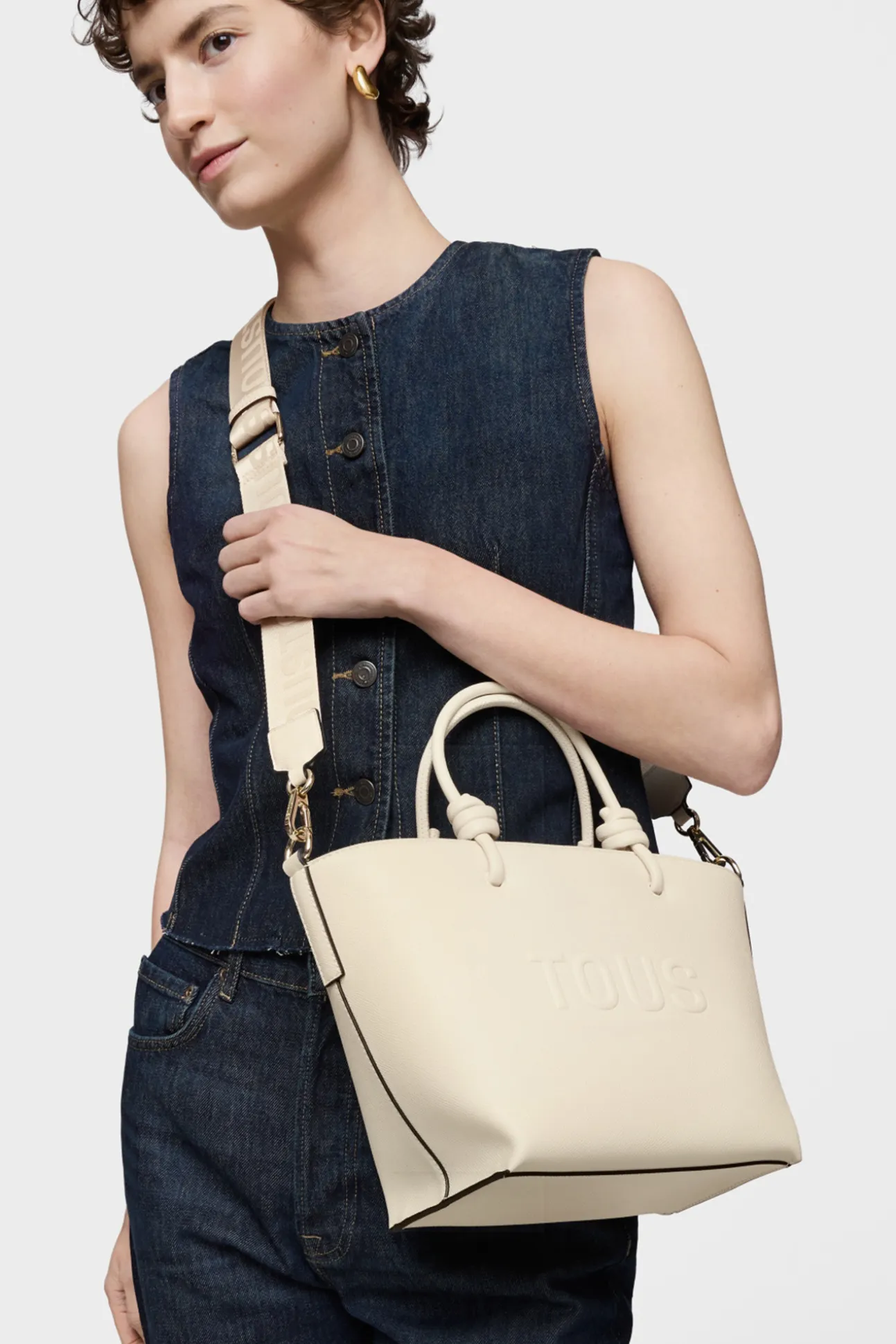 Capazo pequeño beige TOUS La Rue New