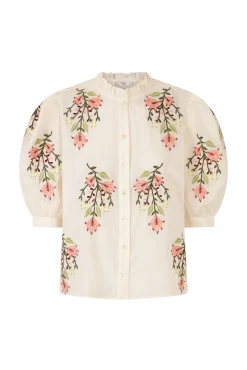 Capri. Blusa bordado floral
