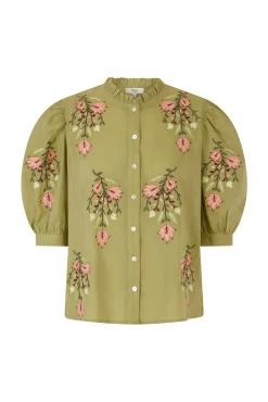 Capri. Blusa bordado floral