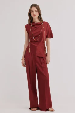 Carolyn. Blusa fluída satinada