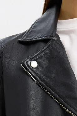 Cazadora Biker Cropped 100% piel.