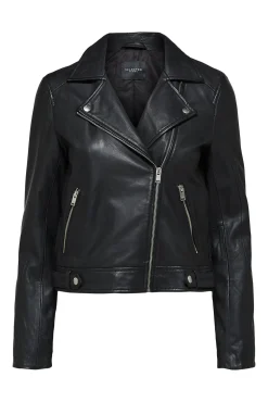 Cazadora Biker Cropped 100% piel.