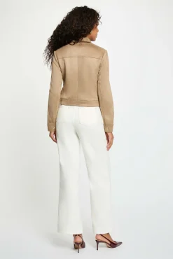Chaqueta corta antelina