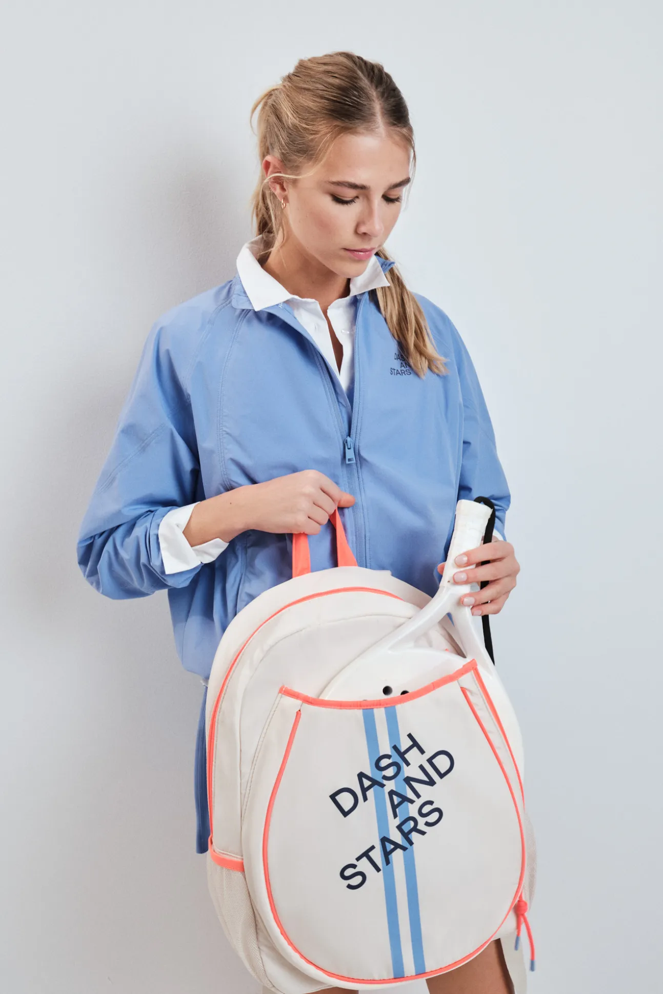 Chaqueta cortavientos bomber azul
