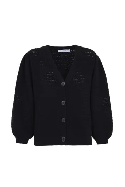 Chaqueta estructura calada manga abullonada