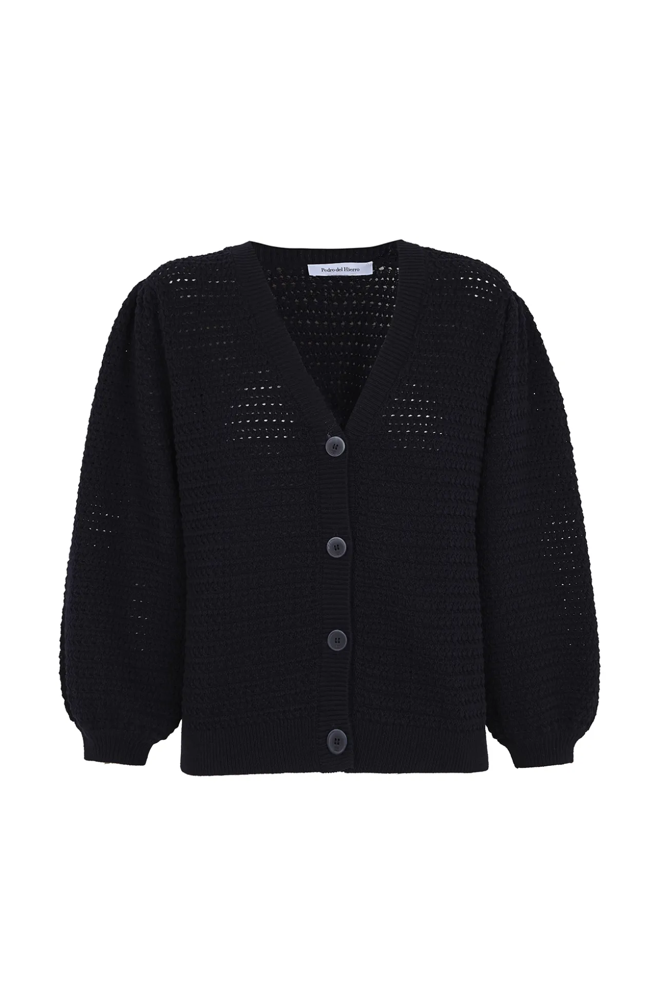 Chaqueta estructura calada manga abullonada