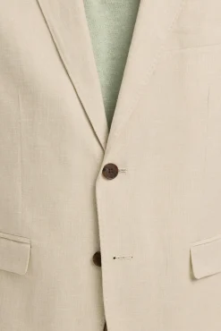 Chaqueta lino con solapa