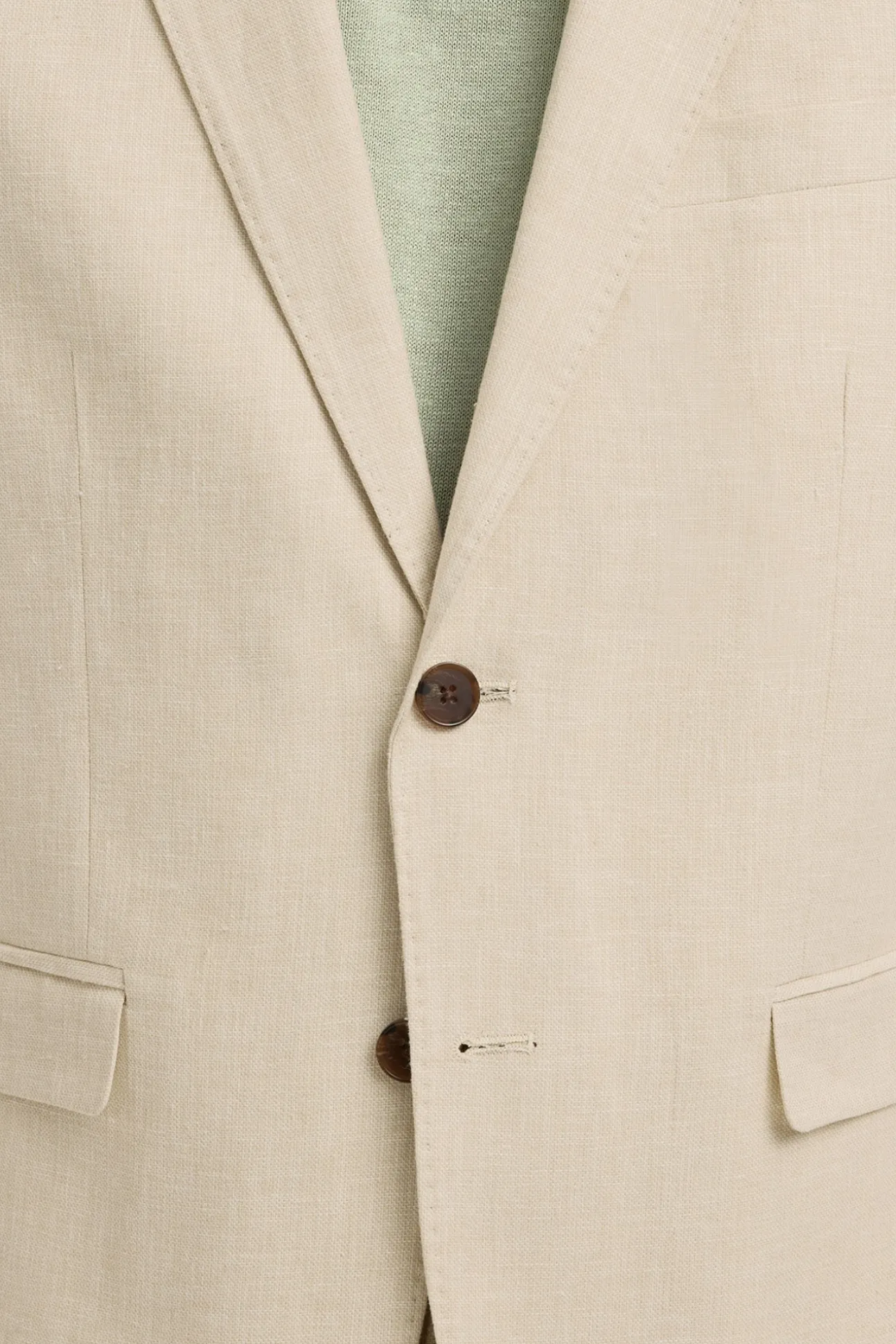 Chaqueta lino con solapa