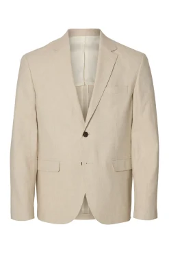Chaqueta lino con solapa
