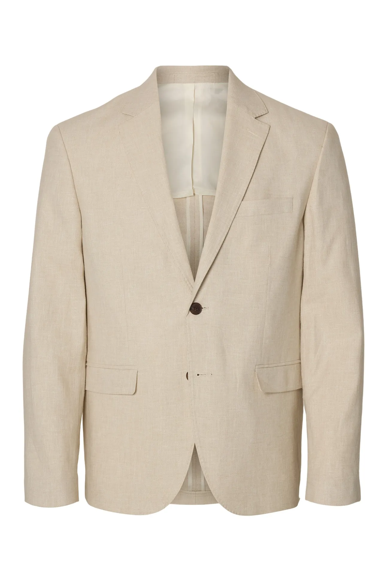 Chaqueta lino con solapa