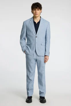 Chaqueta lino con solapa