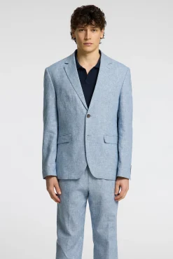 Chaqueta lino con solapa