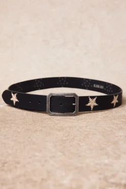 Cinturón piel estrellas