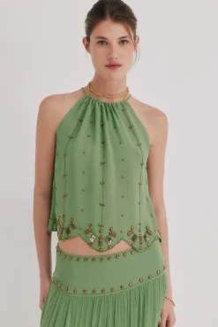 Clarisa. Blusa abalorios