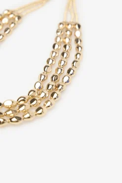 Collar abalorios dorado