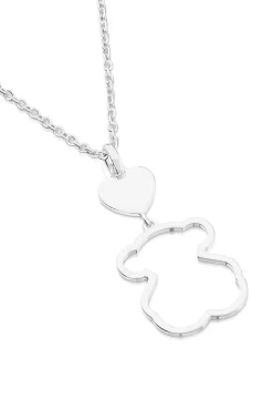 Collar de plata motivo oso New Silueta