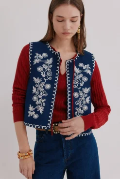 Edurne. Chaleco denim