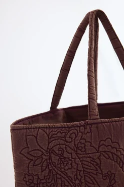 EMBROIDERY WASHED SHOPPER