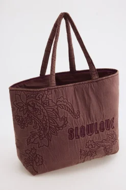 EMBROIDERY WASHED SHOPPER