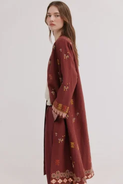 Entra. Kimono de lino largo