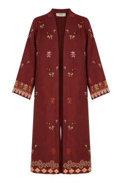 Entra. Kimono de lino largo