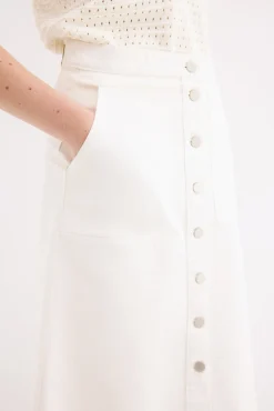 Falda denim evasé