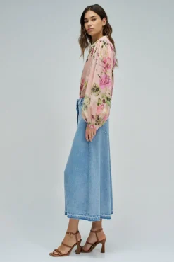 Falda denim ligera