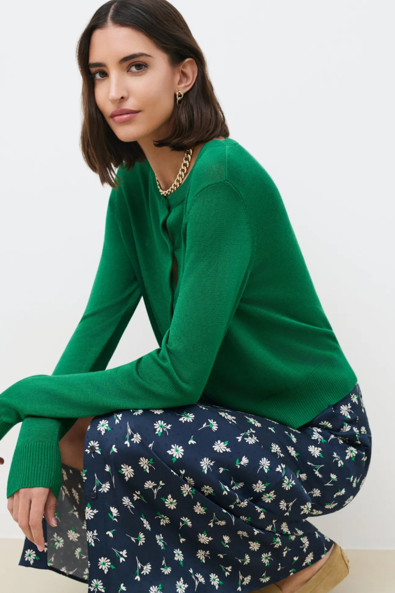 Falda larga estampada