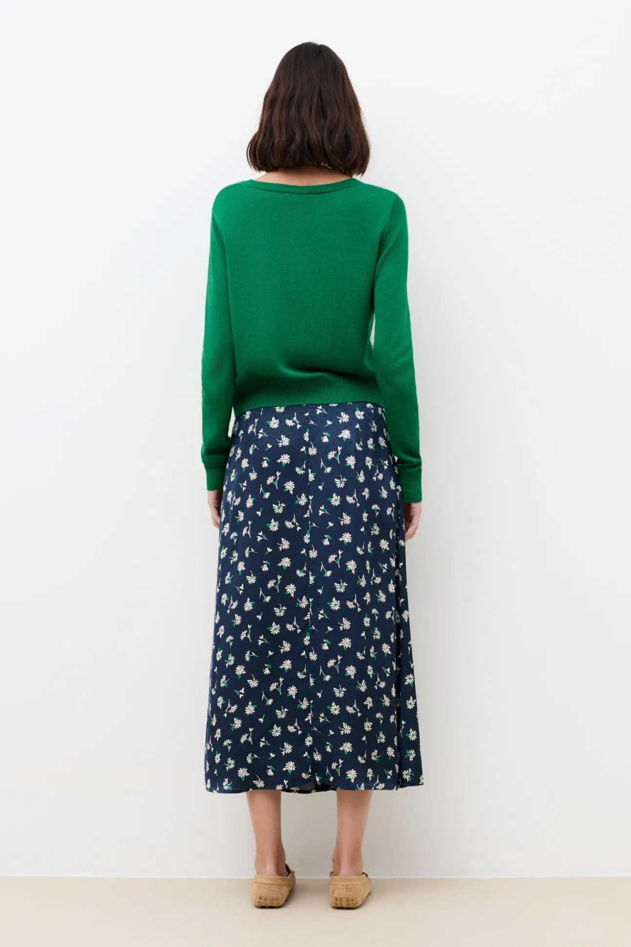 Falda larga estampada
