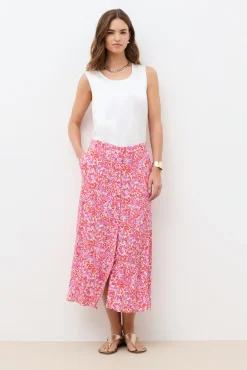 Falda larga estampada