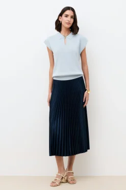 Falda midi plisada