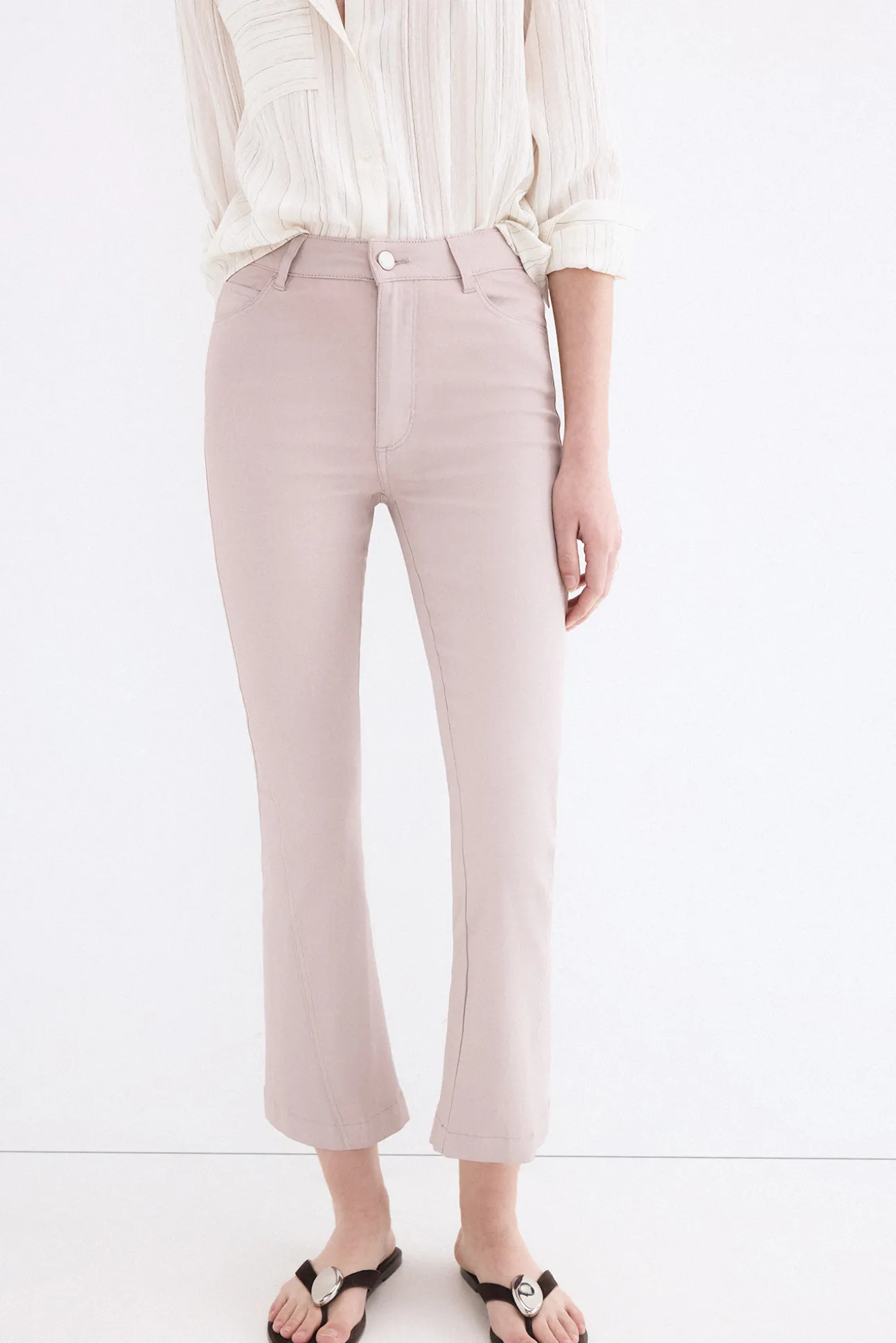 Jeans flare cropped