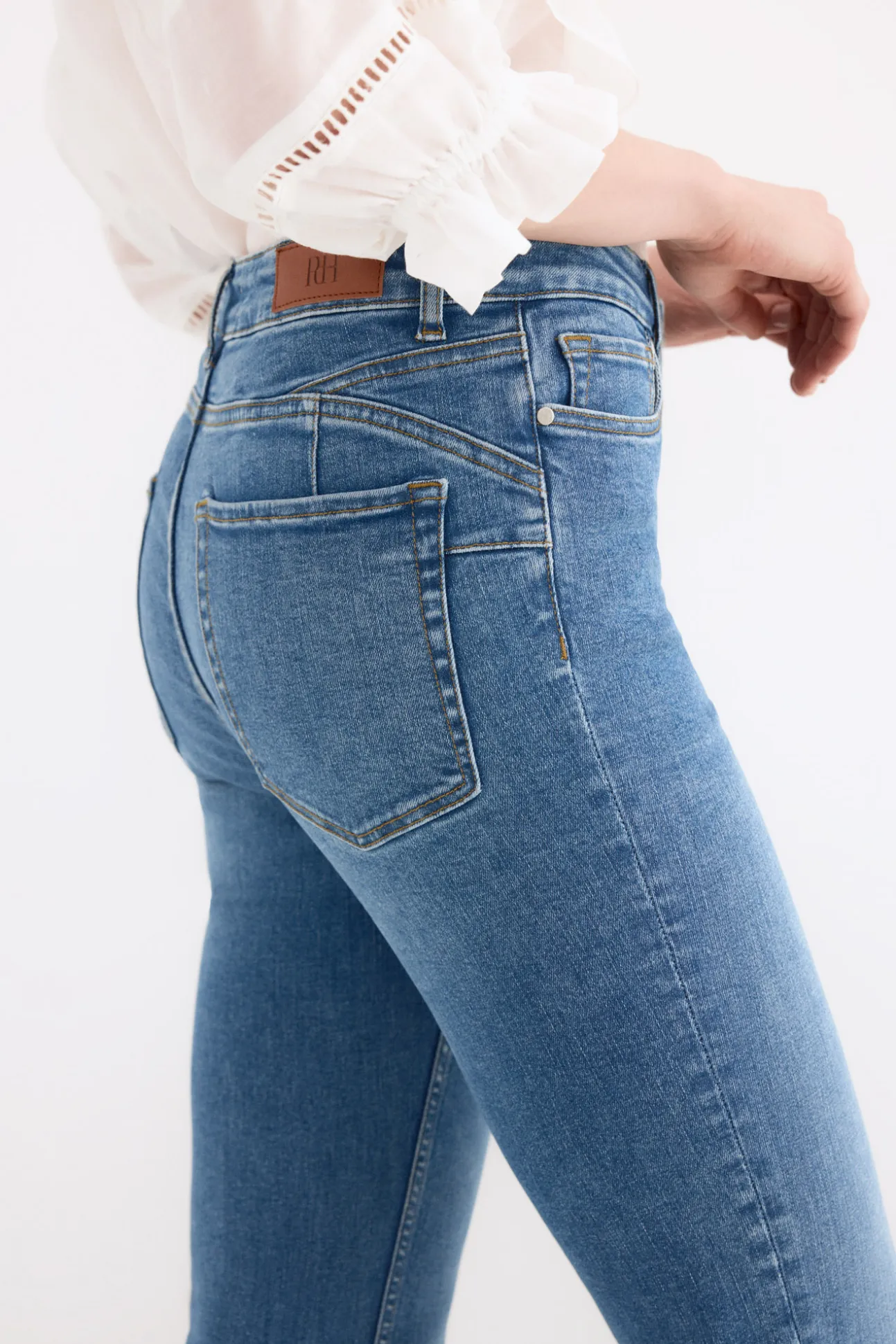 Jeans push up flare cropped