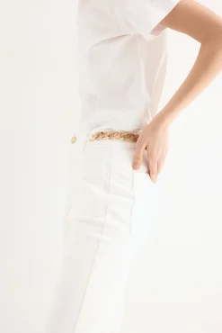 Jeans stove pipe cropped