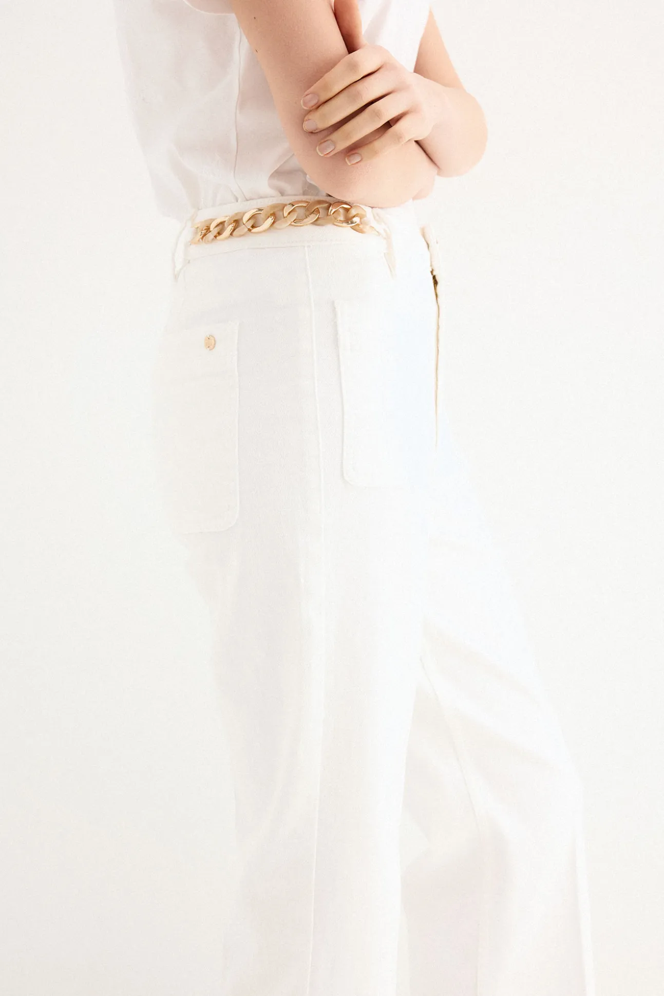 Jeans stove pipe cropped
