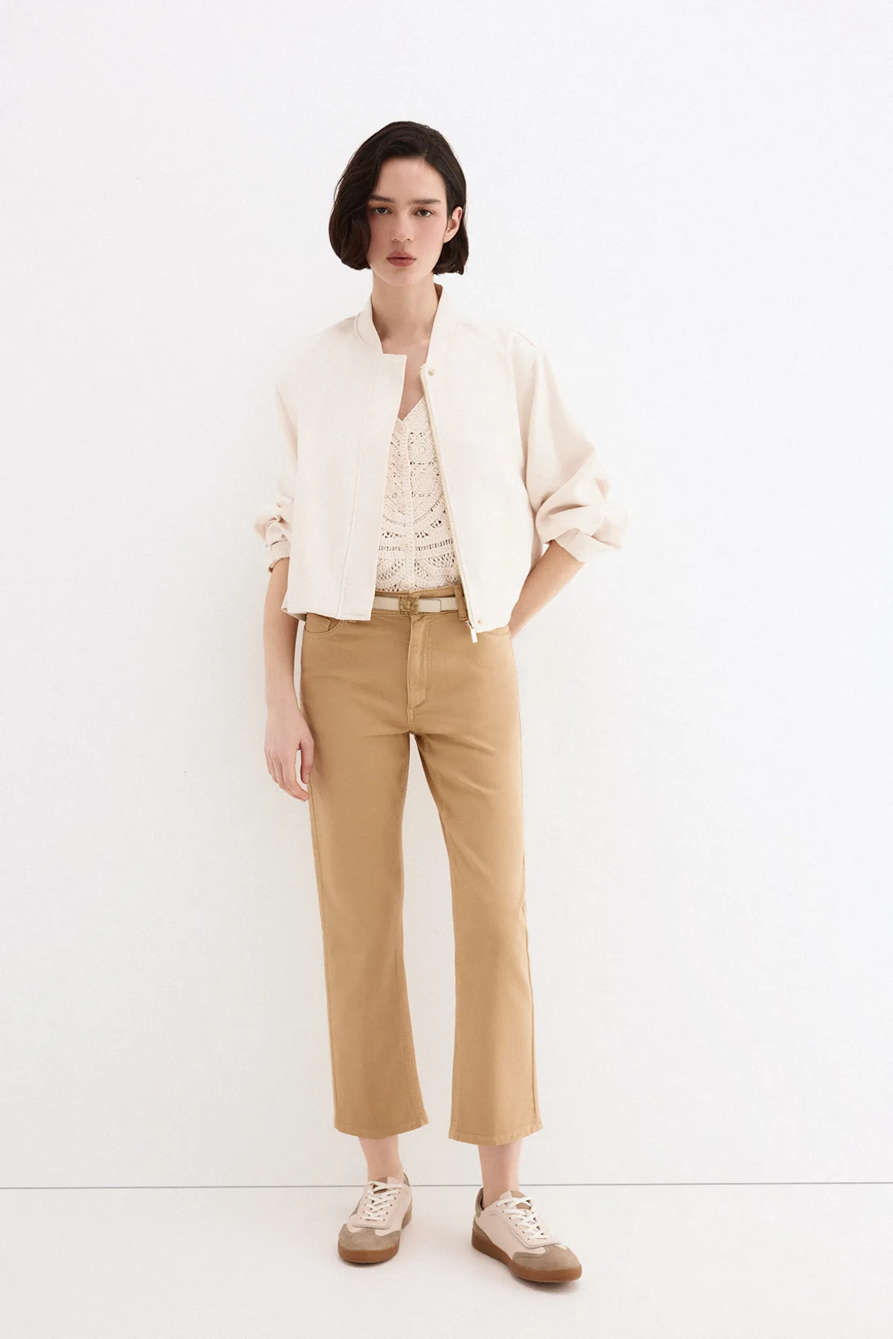 Jeans straight capri basic