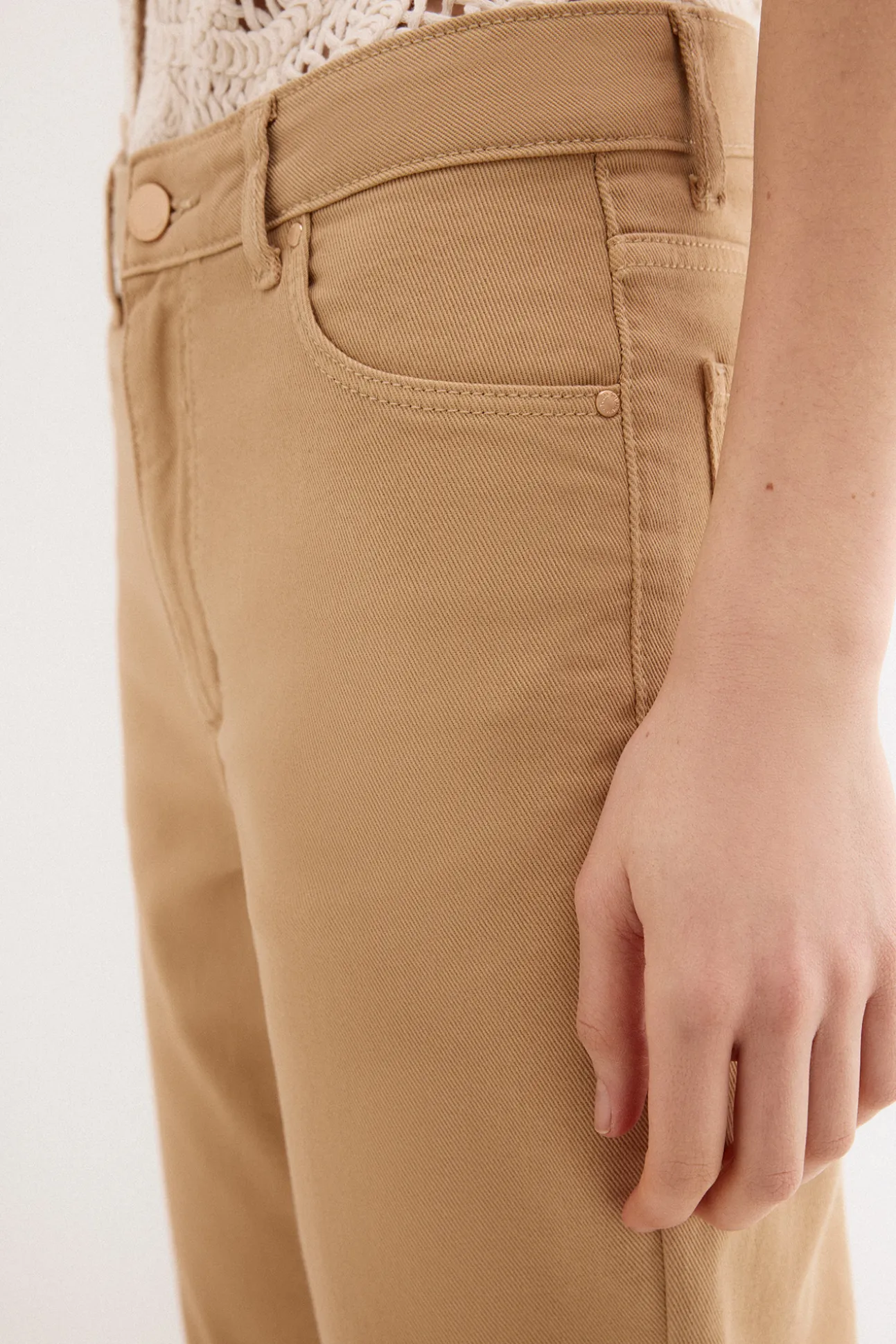 Jeans straight capri basic