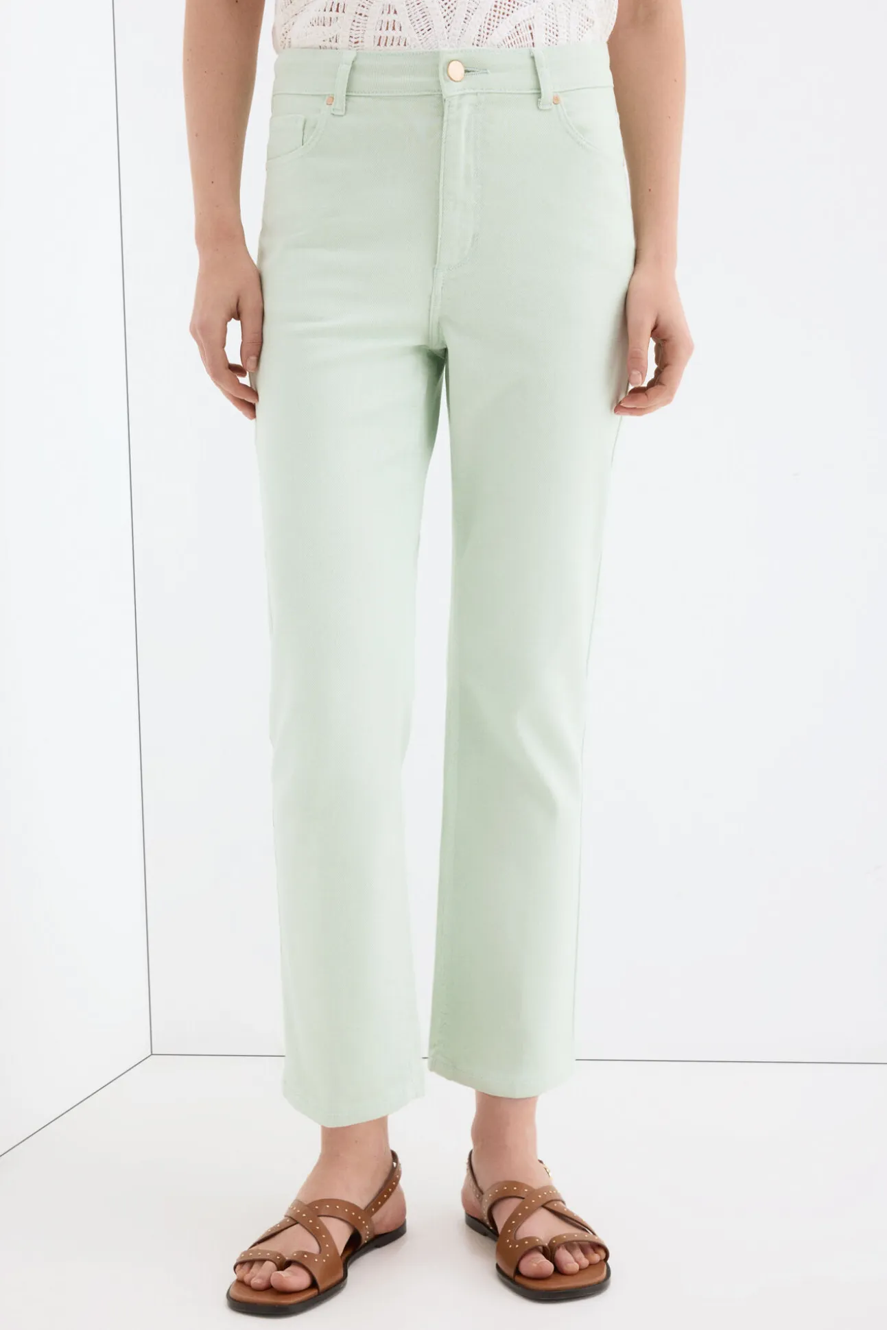Jeans straight capri basic