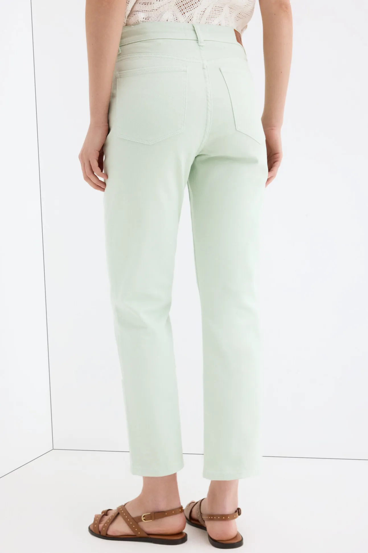Jeans straight capri basic