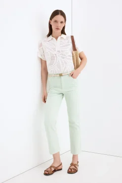 Jeans straight capri basic