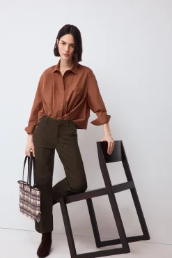 Jeans wide leg capri