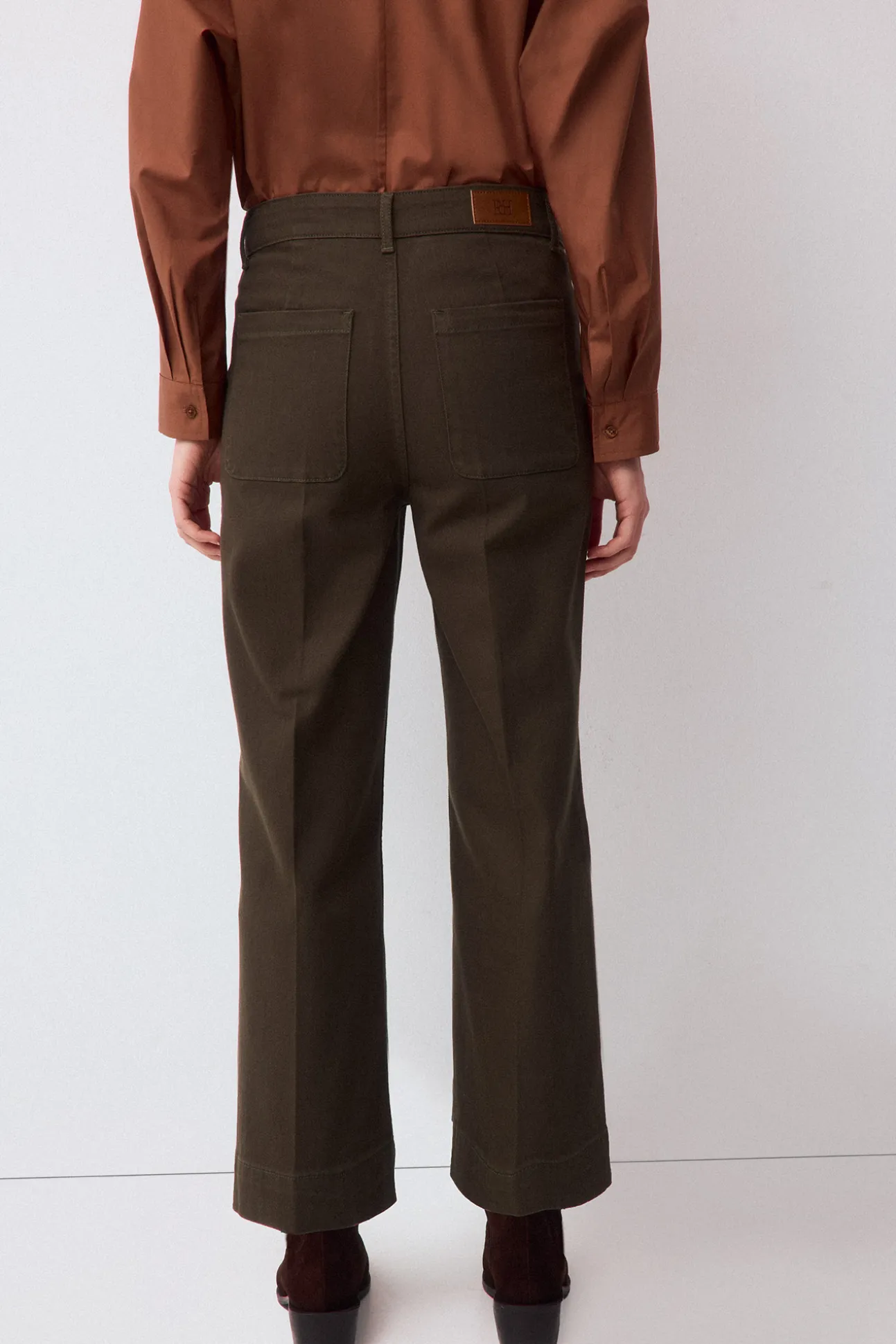 Jeans wide leg capri